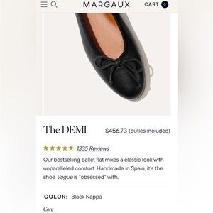 Like New MARGAUX NY The Demi Ballet Flats Quiet Luxury